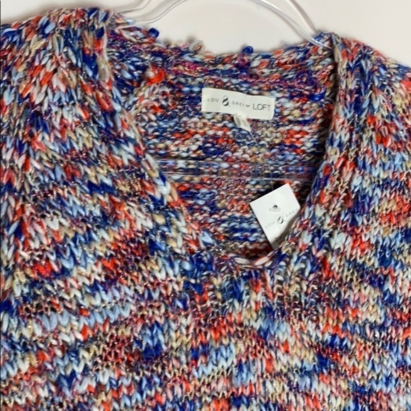 Lou & Grey Loft marled v-neck sweater XS NWT - Picture 3 of 7